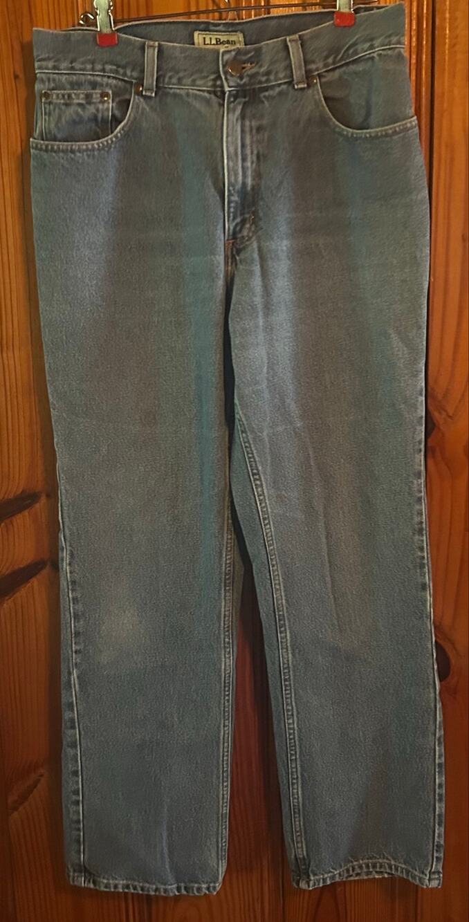 L.L Bean Women’s Vintage Wide Leg Jeans Cotton high Rise Size 12 MT